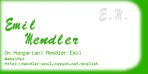 emil mendler business card